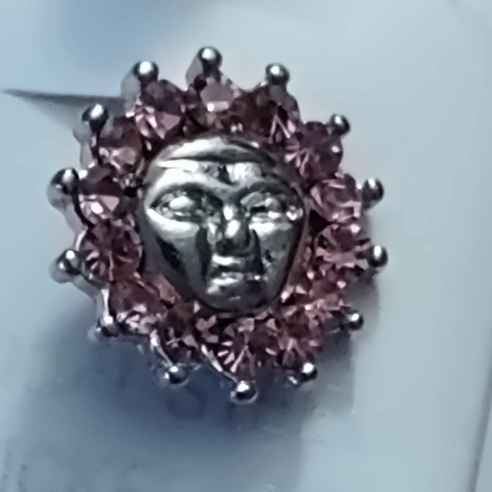 Stainless Steel belly button ring - SUN -
